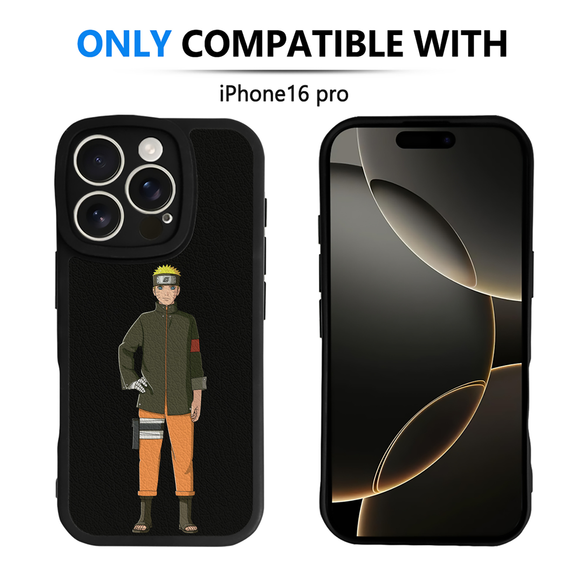 （画像用） NARUTO -ナルト- うずまき ナルト Uzumaki Naruto 【iPhone 16シリーズ対応】シリコンスマホケース（レザー調） 材質：シリコン